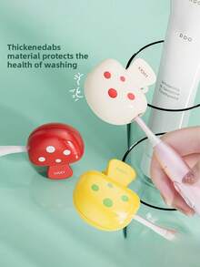 1pc/2pcs/4pcs/ Toothbrush Storage Clip Travel Essential Toothbrush Head Cover Toothbrush Protective Cap Brush Shell Protection Portable Plastic Clip Toothbrush Box - Multicolor - View 5