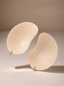 2 Pairs Skin Tone Self-Adhesive Bra Push Up Mango Chest Stickers Nipple Stickers Invisible Seamless Ultra-Thin Breathable Strapless Bras Women's Underwear And Underwear Accessories - Apricot - View 5