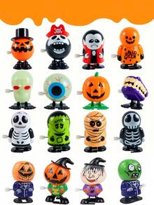 6 pièces Jouets à remonter d'Halloween, Jouets à remonter en vrac pour les faveurs de fête d'Halloween, les sacs surprises, les faveurs de fête, les prix de jeux de carnaval