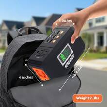 Portable Power Station 88Wh Solar Generator Lithium Battery Power With 110V AC 150W Peak Socket DC USB LED Light For Outdoor Camping Trip Hunting Emergencyaa