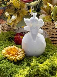 1PC Angel Girl Ornament Silicone Mold DIY Creative Elf Girl Aromatherapy Candle Mold Home Decoration / Gift Ornament Plaster Mould Handicraft Making Epoxy Resin Casting Molds