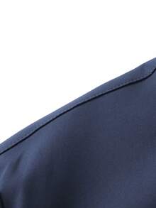 Autumn And Winter Thin New Large Solid Color Jacket Sports Outdoor Business Leisure Stand Up Collar Large Pocket Jacket - Navy Blue - View 8