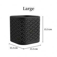 ORIZZONTE Jarrón decorativo con diseño geométrico. Disponible en dos tamaños. Ideal para decoración del hogar, centro de mesa o florero. 100 % fabricado en Italia. Envío desde Italia. - Negro - Ver 8