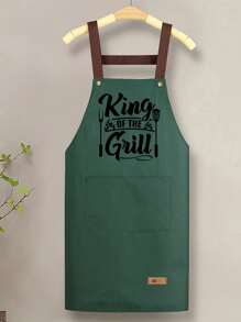 烧烤围裙，烧烤之王趣味围裙，国王父亲节礼物烧烤烹饪男女通用趣味新奇围裙，烧烤烹饪烘焙围裙妈妈爸爸朋友妻子丈夫父亲节礼物，适合户外烧烤、露营和聚会 - 彩色 - 查看 16