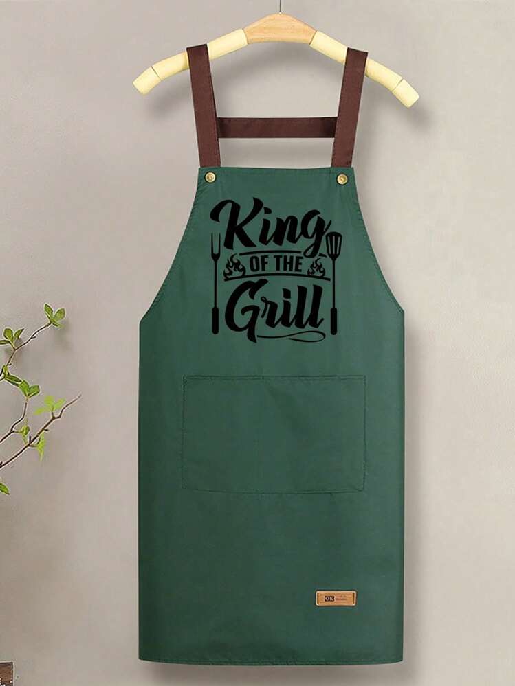 烧烤围裙，烧烤之王趣味围裙，国王父亲节礼物烧烤烹饪男女通用趣味新奇围裙，烧烤烹饪烘焙围裙妈妈爸爸朋友妻子丈夫父亲节礼物，适合户外烧烤、露营和聚会 - 彩色 - 查看 16