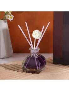 1 pieza, ambientador de 50ML con 5 varillas aromáticas, adecuado para desodorizar el baño, perfumar el dormitorio, decoración del hogar, botella de cristal, forma rectangular, sin plumas, aceite esencial perfumado de larga duración, ideal para eliminar olores, regalo ideal para el Día de San Valentín, aromaterapia, difusor, fragancia para el hogar, ambientador de casa - Muchos estilos - Ver 11