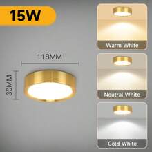 Gold Frame Recessed Ceiling Light, Remote Control Smart Ceiling Lamp, Living Room Light, Home Lighting, Gold Pendant Light, Indoor Decor, LED Downlight, 3-Color Switchable With Memory Function, Suitable For Living Room/Bedroom/Hallway/Balcony/Kitchen/Cabinet/Entrance/Bathroom/Home/Store/Clothing Store/Shop/Bar/Hall - Gold Ceiling Lights - View 12