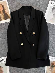 New Autumn Style Women's Personalized Black Blazer.This Is A Jacket-Style Blazer That Combines Fashion Sense And A Sunny Vibe. It Is Suitable For Important Occasions Such As Dates, Parties, Weddings, And Festival Celebrations. It Can Also Be Used As Women's Outerwear For Going Out And Christmas Clothing.