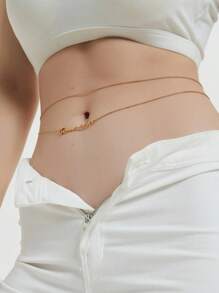 Personalized Name Waist Chain, Sexy Women's Customized Name Waist Chain, Bikini Jewelry, Personalized Name Belly Chain, Sexy Body Jewelry, Bridal Wedding Gift - Multicolor - View 3