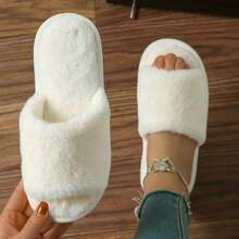 1 Pair Of Slippers For Women For Autumn And Winter, Leopard Print Design, Open-Toe Slippers, House Slippers Women, Disposable Slippers For Guests, Bedroom Accessories, Suitable For Men And Women. Suitable For Interior, Bedroom, Living Room Wear, Travel Essentials