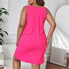 Women's Plus Size Nightgown Cool Three Hearts Camisole Nightdress Casual Summer Vacation Clothing Gifts For Women Sleeveless Pajamas For Women Set - 粉色 - 查看 2