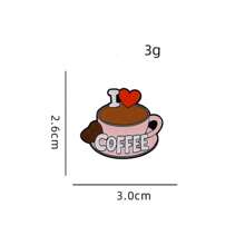 Broche para máquina de café, grãos de café, croissant - Broche de lapela pequeno e versátil para alimentos e bebidas, acessório para bolsa