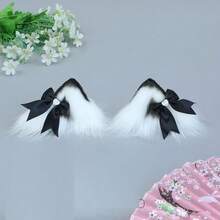 Phụ kiện tóc Lolita có sẵn, Thú nhồi bông thủ công nhiều màu sắc, Phụ kiện tiệc tùng thời trang Kẹp tóc tai mèo dễ thương, Phụ kiện trang phục dự tiệc - Nhiều màu - Xem 15