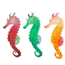 Interesting Glow-In-The-Dark Realistic Seahorse Decor, Adds Magical Lighting To Your Aquarium - Multicolor - View 8