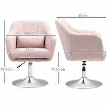 Chaise de bureau - Rose bonbon - Voir 3