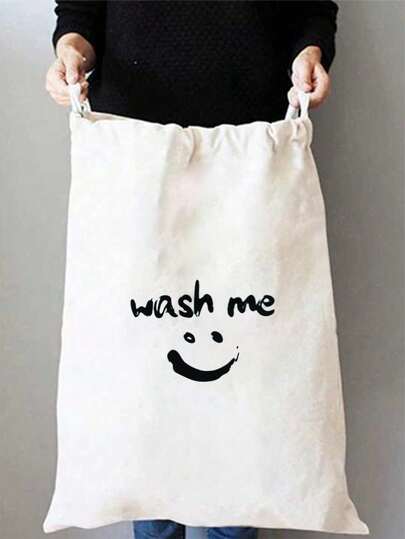 1pc Reusable Drawstring Laundry Bag, Extra Large & Thick, Suitable For Home Storage, College Dorm, Travel, Gym, Can Hold Dirty Clothes, Travel Items And Household Goods. Size: 19.7" X 23.6". This Laundry Bag Is An Ideal Choice For Dorm Essentials, College Must-Haves, Travel Accessories And School Supplies.