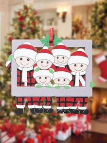 1 Pc Christmas Family Photo Frame Pendant,Christmas Tree Pendants, Xmas Gift Decorations, Christmas Wooden Pendant, Merry Christmas Decorations For Home 2025,Christmas Party Gifts,Happy New Year 2026 Gifts,Diy Christmas Tree Pendant,