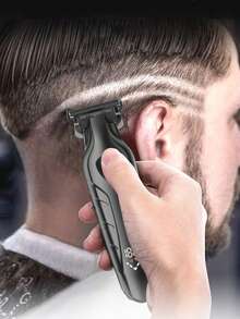 Kemei Cortadora de pelo eléctrica KM-2269 con cuchilla T de 0 mm para hombres, uso en barbería o en casa, inalámbrica, para cortar y esculpir el cabello, regalo para hombres - Negro - Ver 5