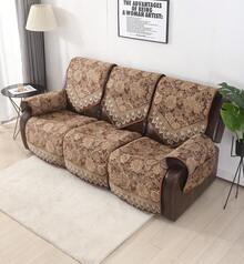 Waterproof Recliner Sofa Covers Non-Slip Recliner Couch Covers For 3 Seat, Split Washable Jacquard Reclining Couch Covers Furniture Protecto (Brown, 3 Seater),11393143 - Chocolate Brown - View 2