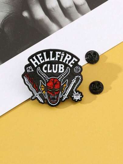 1pc Dark Animal Shaped Punk Style Unisex Badge, Personalized Cool Boy Clothing/Bag Decor Pin