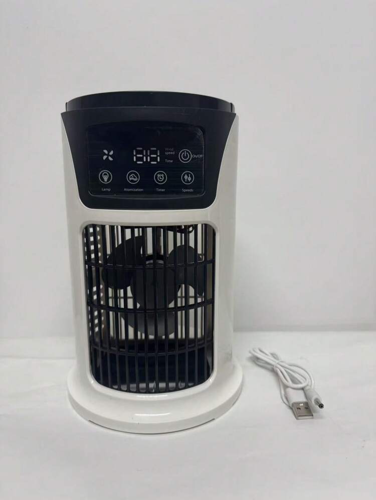 3-In-1 Portable Air Conditioner, Humidifier, And USB Fan - Ultra Cold, Ultra Quiet, 3-Second Cooling, Colorful Night Light USB Plug, Ultra Cold Air, Silent Operation, Indoor/Outdoor Use, Office And Home Essentials, Silent Air Conditioning - White - View 11