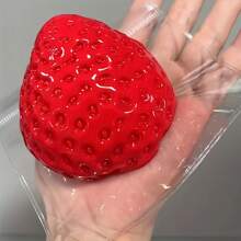 1pc Unique Strawberry Squeeze Toy - Stress Relief, Focus Enhancing Small Toy, Slow-Rebound, Vibrant Red With Realistic Texture, Ideal Gift For Friends On Birthdays, Birthday Gift|Playful Design|Slow Rebound Toy, Strawberry Gifts,Christmas And Halloween Party Gift - Multicolor - View 11