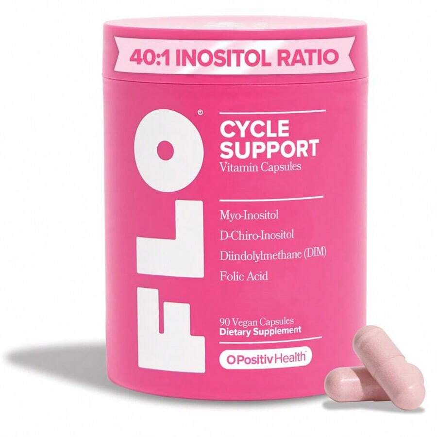 Hormone Balance & Cycle Support Vitamins By FLO: Supplement For Women With Myo-Inositol & D-Chiro-Inositol (40:1 Ratio), DIM, And Folic Acid - 1 gói - Xem 1