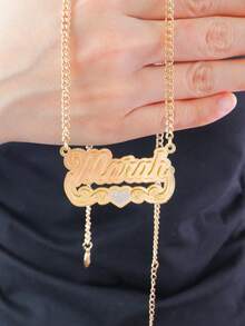 Vòng cổ tên Acrylic hai màu, Vòng cổ tùy chỉnh, Vòng cổ Acrylic, Vòng cổ cá nhân hóa, Quà tặng Giáng sinh - vàng - Xem 18