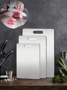 1 pièce de planche à découper en alliage de titane haut de gamme - design double face, en acier inoxydable, convient pour la cuisine et la salle à manger, planche à découper de cuisine, tapis à découper en titane médical japonais à double face - hygiène et durabilité avancées