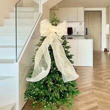 1*1,6M Weihnachtsbaum Schleifen Dekoration Organza Schleife Hängende Dekoration DIY Weihnachts Atmosphäre Dekoration Rosa Schleife Dekorierter Weihnachtsbaum Dekoration Rosa Set Hängend, Weihnachts Ritual Gefühl, Rosa Traumhafter Weihnachtsbaum - Verschiedenfarbig - Übersicht 4