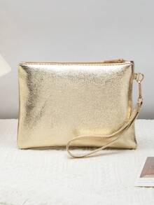 1 chiếc ví cầm tay đựng tiền xu dành cho nữ, thích hợp cho các quý cô, các cô gái, đi ăn tối, đi chơi tối, tiệc tùng, mua sắm, đi làm hàng ngày, du lịch và các dịp khác - Vàng - Xem 7