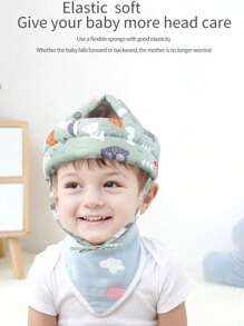 防撞头学步婴儿学步帽新款宝宝头枕防摔器头部透气保护垫婴儿头枕防摔器头部保护垫夏季防撞头学步宝宝四季幼儿帽 - 彩色 - 查看 4