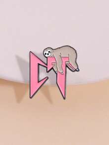 1pc Cute Sloth Shaped Golf Ball Marker/Hat Clip, Cartoon Fun Metal Alloy Baseball Cap Badge Accessory For Men & Women Daily Wear