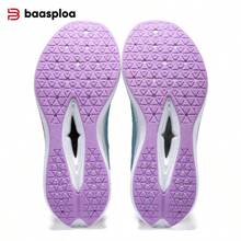 baasploa 女款碳板跑鞋，透氣鞋面運動鞋，TPU緩震與靈敏回彈，碳板支撐，防滑RB大底，適合跑步、訓練、健身與馬拉松 - 淡紫色 - 查看 3