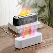 جهاز نشر الروائح الأساسية بالموجات فوق الصوتية بإضاءة لهب ملون سعة 260 مل، جهاز نشر الروائح العطرية، جهاز نشر الزيوت الأساسية المحمول بمنفذ USB، مرطب الهواء