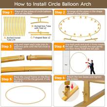 1pc Metal Balloon Arch Frame, Available In 1.5m/1.8m/2m/2.2m/2.5m Circular Arch, Suitable For Wedding Backdrops, Anniversary Celebrations, Bridal Showers, Graduation Ceremonies, Holiday Parties, Balloon & Floral Decor (Gold) - Gold - View 12