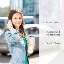 Inspirational Christian Jesus Religious Faith Cross Aesthetic Cute 20oz Skinny Tumbler, Insulated Travel Cup With Lid & Straw, Hot & Cold Drink Bottle - White - View 4