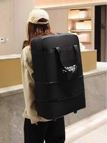 1PC Waterproof Large-Capacity Folding Air Check-In Bag Travel Bag Large-Capacity Luggage Bag Women's Storage Bag Outgoing Handbag With Wheels Universal Wheel Folding Expansion Luggage Bag Air Check-In Bag Overseas Study Moving Travel Bag