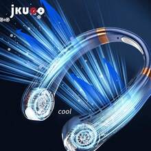 5 Speeds, Portable Neck Fan Hands Free Personal Fan, Rechargeable Bladeless Fan Battery, Digital Display, Birthday Gifts For Men, Women, Mom, And Dad - 黑色 - 查看 4