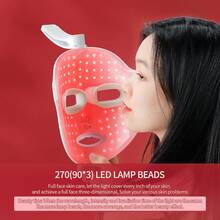 Foreverlily Rechargeable LED Face Mask With 270 Beads - 7 Color Modes, USB Powered, Perfect Mother's Day Gift & Valentine's Day Gift For Mom - White - View 5
