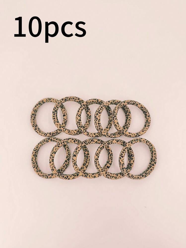 5条高弹力豹纹发圈，女士复古发绳马尾辫发饰发圈马尾辫发绳，橡皮筋，动物纹头饰 - 多色 - 查看 13