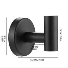 6pcs Stainless Steel Bathroom Accessories Set Including Towel Bar, Toilet Paper Holder, Wall Mount Hooks, Robe Hooks, Coat Hooks For Bathroom Hardware Sets