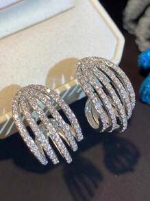 1对时尚立方氧化锆耳钉，女士珠宝礼物，适合派对、订婚、周年纪念、母亲节、情人节等场合 - 1# - 查看 8