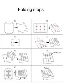 5 piezas Caja de regalo de Navidad, Calendario de Adviento de 24 días, Diseño creativo de 12 y 24 cuadrículas, Caja de embalaje de regalo para crear ambiente navideño, Experiencia interactiva de desempaquetar, Caja de regalo de Nochebuena, Adecuado para decoración de fiesta de Navidad y escenarios de entrega de regalos