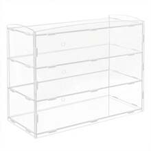 HOHOBLA Acrylic Display Case Countertop Bakery Display Case Cookie Candy Display Shelves Cabinet Showcase For Cupcake Donut Bakery ,Figure Display Case For Collectibles (3 Tiers) [Wonderful Gift For Family&Friends] - Clear - View 1