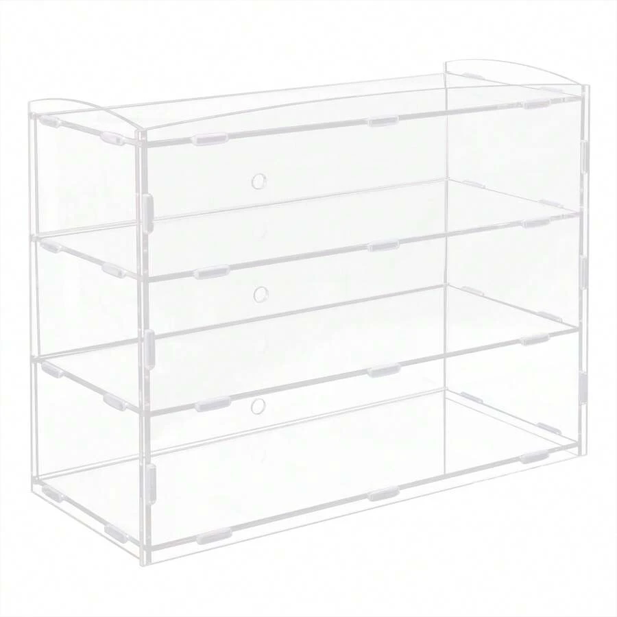 HOHOBLA Acrylic Display Case Countertop Bakery Display Case Cookie Candy Display Shelves Cabinet Showcase For Cupcake Donut Bakery ,Figure Display Case For Collectibles (3 Tiers) [Wonderful Gift For Family&Friends] - Clear - View 1