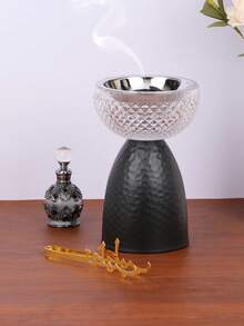 1 Pc/1 Set Simple And Elegant Transparent Glass Incense Burner/Incense Burner Stand, It Can Be Used As An Aromatherapy Diffuser, Aromatherapy Burner Is Used To Create An Elegant Atmosphere, It Can Also Be Used For Tea Room Decoration Can Be Used As An Ornament, It Is Suitable For Home Decoration, House Decoration