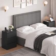 Bedside Table, Bedroom Nightstand, 3 Drawers, Wood, Suitable For Living Room And Bedroom, Modern, 45 X 38 X 66 Cm - 黑色 - 查看 3