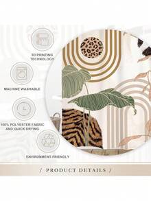 Boho Shower Curtain 66x72 Inch, Multi-Size, Abstract Retro Mid Century Shower Curtains For Bathroom Decor,Minimalist Tropical Modern Shower Curtain Set Home Decor With Hooks - A11-綠色 - 查看 4