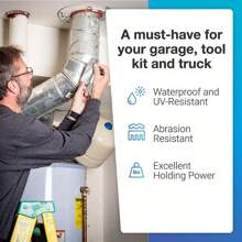 1 Rollo de cinta de butilo súper adhesiva y resistente al agua - Resistente al calor, sello a prueba de fugas para techos, tuberías y paredes - Cinta selladora de fugas impermeable duradera, resistente a la intemperie y a la corrosión para una protección duradera